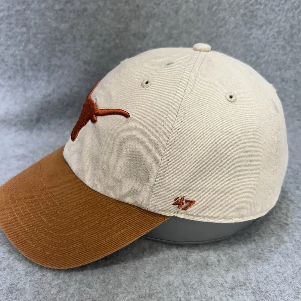 Texas Longhorns 47 Brand Strapback Hat Beige Brown Orange Dad Cap OSFA NCAA